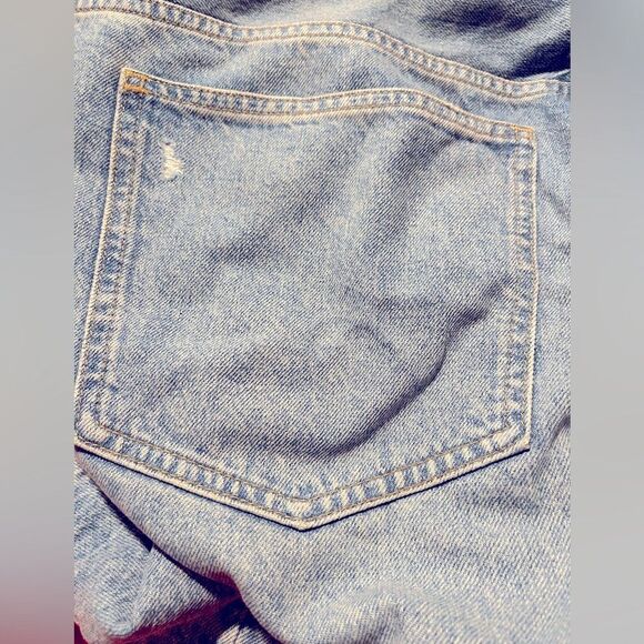 Madewell NWT Distressed Low-Slung Straight Jeans Size 33 in Olvera Wash - Picture 8 of 11